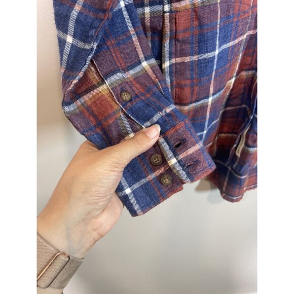 Toad & CO Cairn LS Shirt Size S Plaid Button Up Casual Fall Long Sleeve Collared - Picture 9 of 11